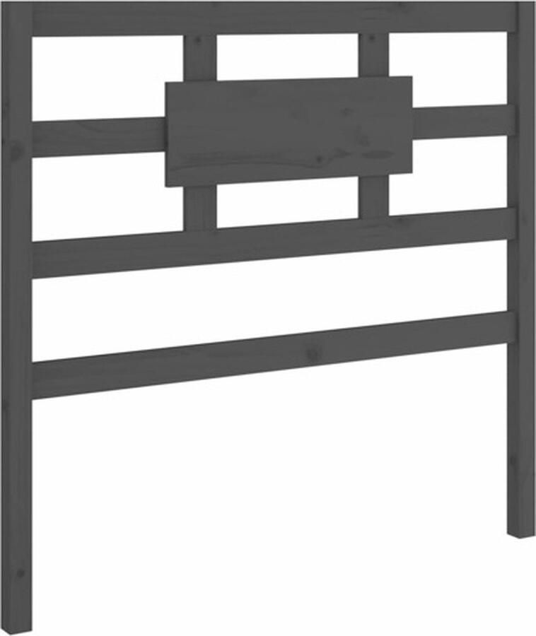 VidaXL Hoofdbord 105 5x4x100 cm massief grenenhout grijs - Foto 10