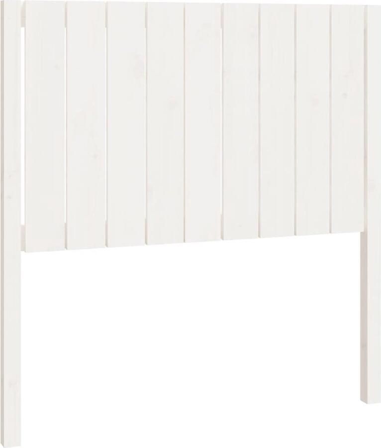 VidaXL Hoofdbord 95 5x4x100 cm massief grenenhout wit - Foto 3