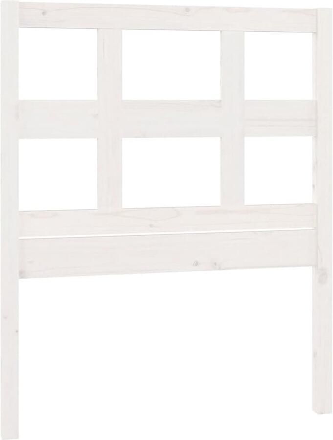 VidaXL Hoofdbord 95 5x4x100 cm massief grenenhout wit - Foto 17