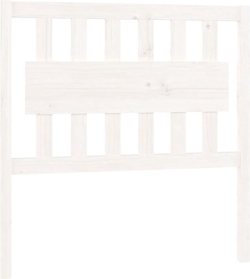 VidaXL Hoofdbord 95 5x4x100 cm massief grenenhout wit - Foto 2