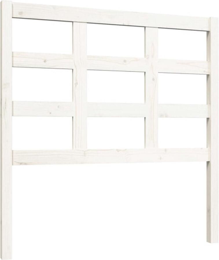 VidaXL Hoofdbord 95 5x4x100 cm massief grenenhout wit - Foto 3