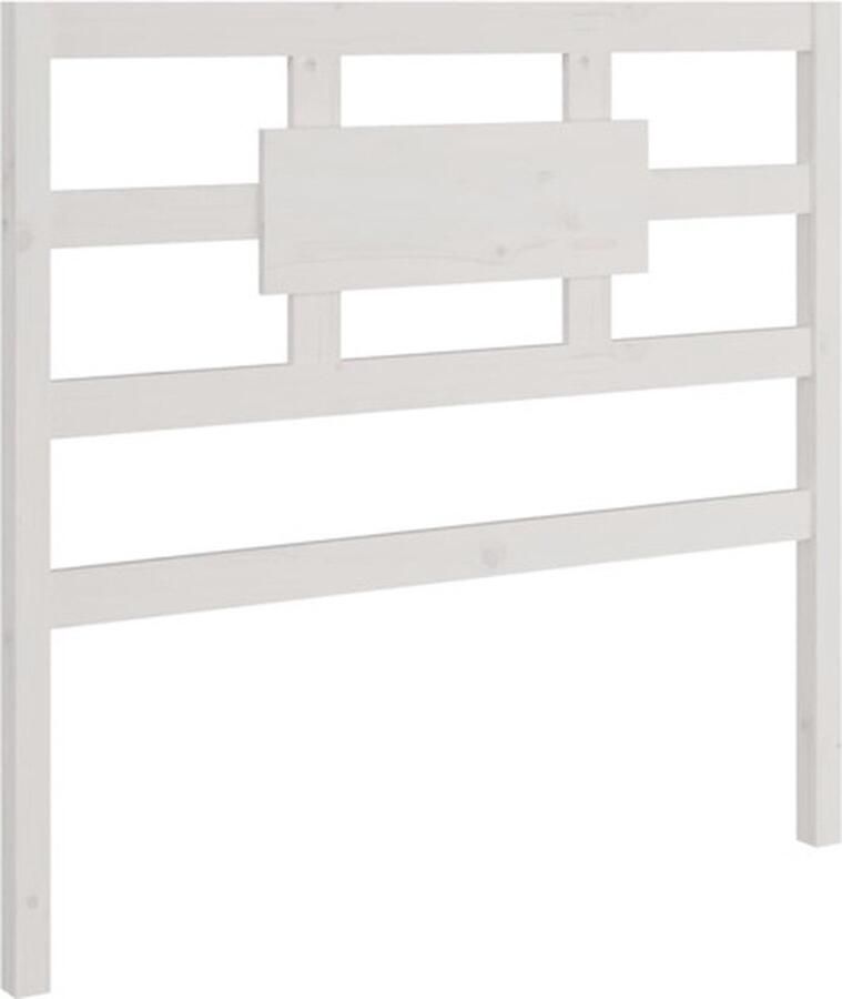 VidaXL Hoofdbord 95 5x4x100 cm massief grenenhout wit - Foto 13