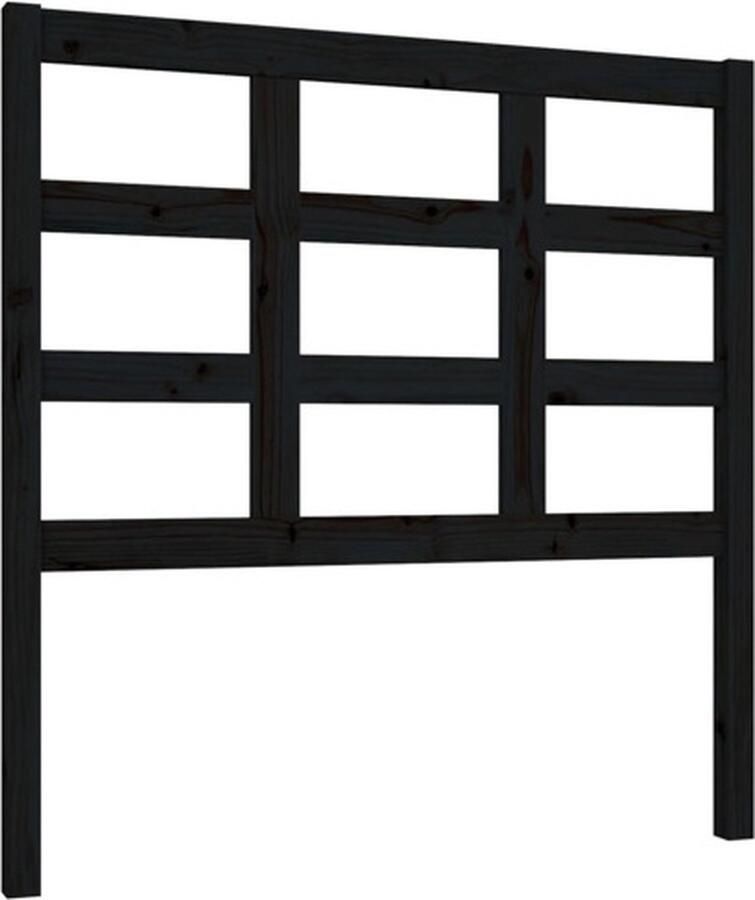 VidaXL Hoofdbord 95 5x4x100 cm massief grenenhout zwart - Foto 15