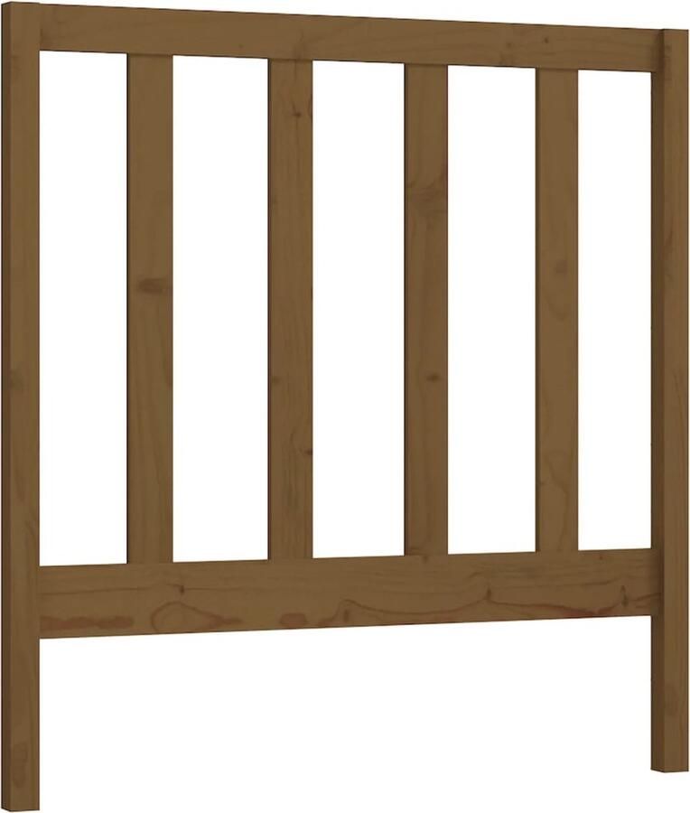 VidaXL Hoofdbord 95x4x100 cm massief grenenhout honingbruin