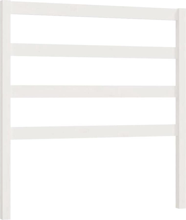 VidaXL Hoofdbord 81x4x100 cm massief grenenhout wit - Foto 7