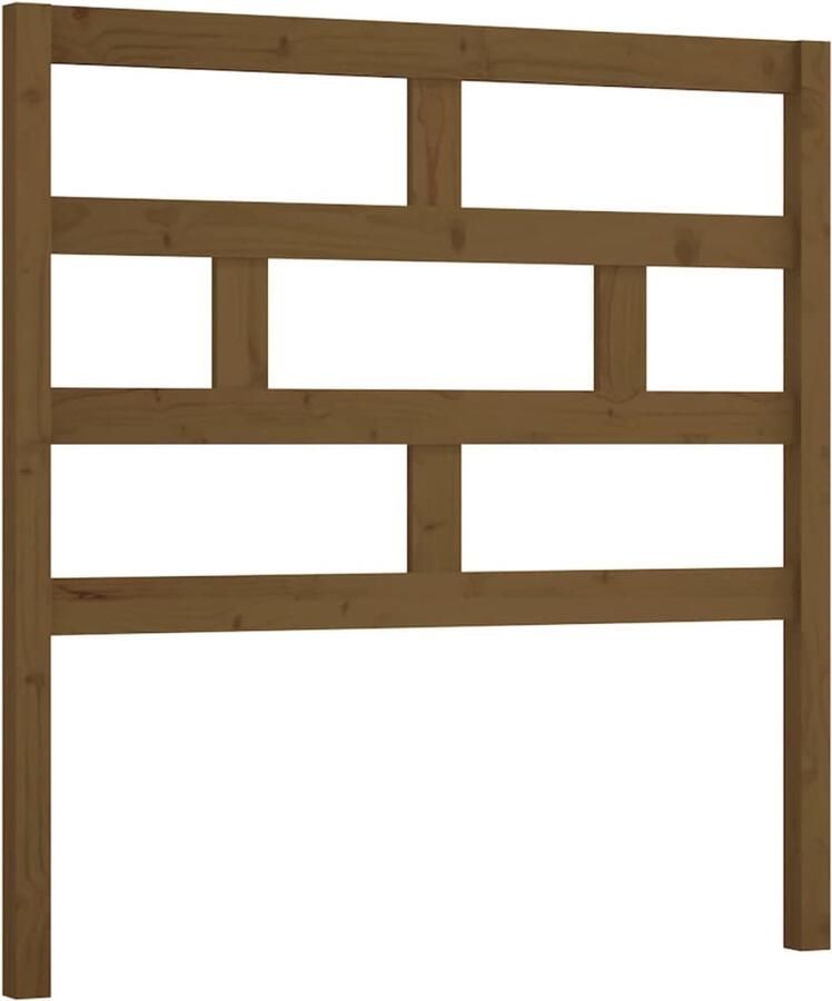 VidaXL Hoofdbord 96x100 cm Honingbruin Grenen Houten Hoofdbord Hoofdeinde Beddecoratie Klassieke Uitstraling Grenenhout - Foto 2