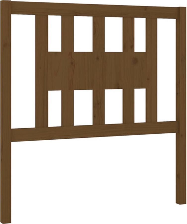 VidaXL Hoofdbord 96x4x100 cm massief grenenhout honingbruin - Foto 2