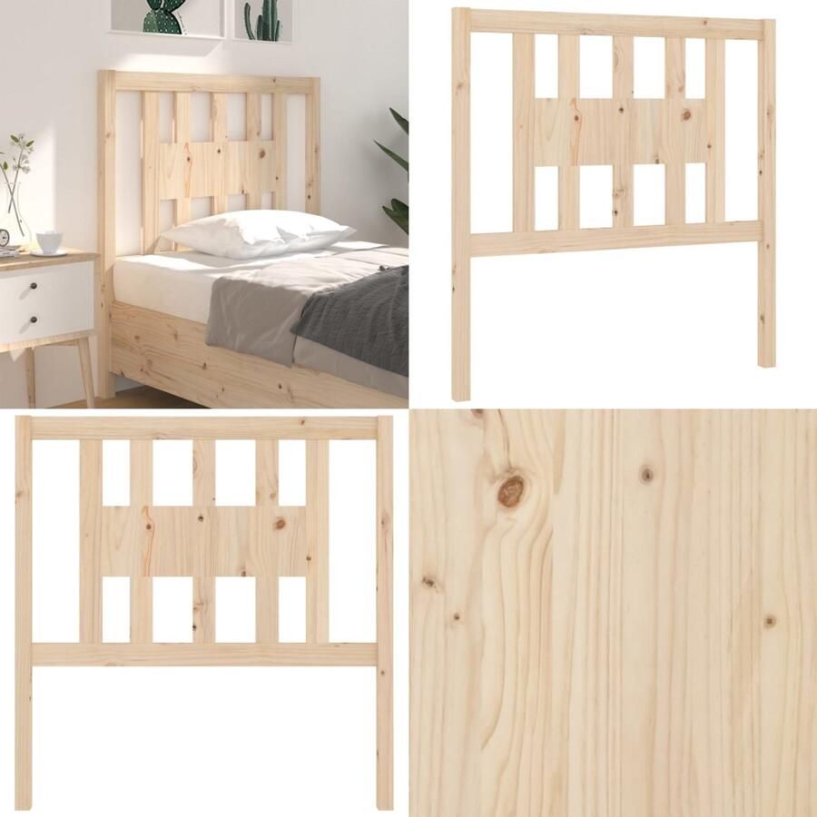 VidaXL Hoofdbord 96x4x100 cm massief grenenhout Hoofdbord Hoofdborden Hoofdeinde Houten Hoofdbord