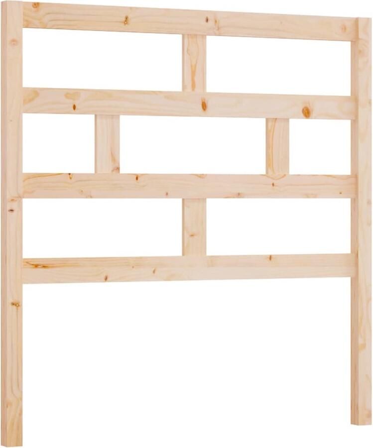 VidaXL Hoofdbord Massief Grenenhout 96x100 cm Houten Hoofdbord Hoofdeinde Klassieke Stijl Massief Grenenhout Bruine Kleur Beddecoratie Slaapkamervloerisolator Kamerinrichting Luxe Bedbank Comfortabel Slapen - Foto 3