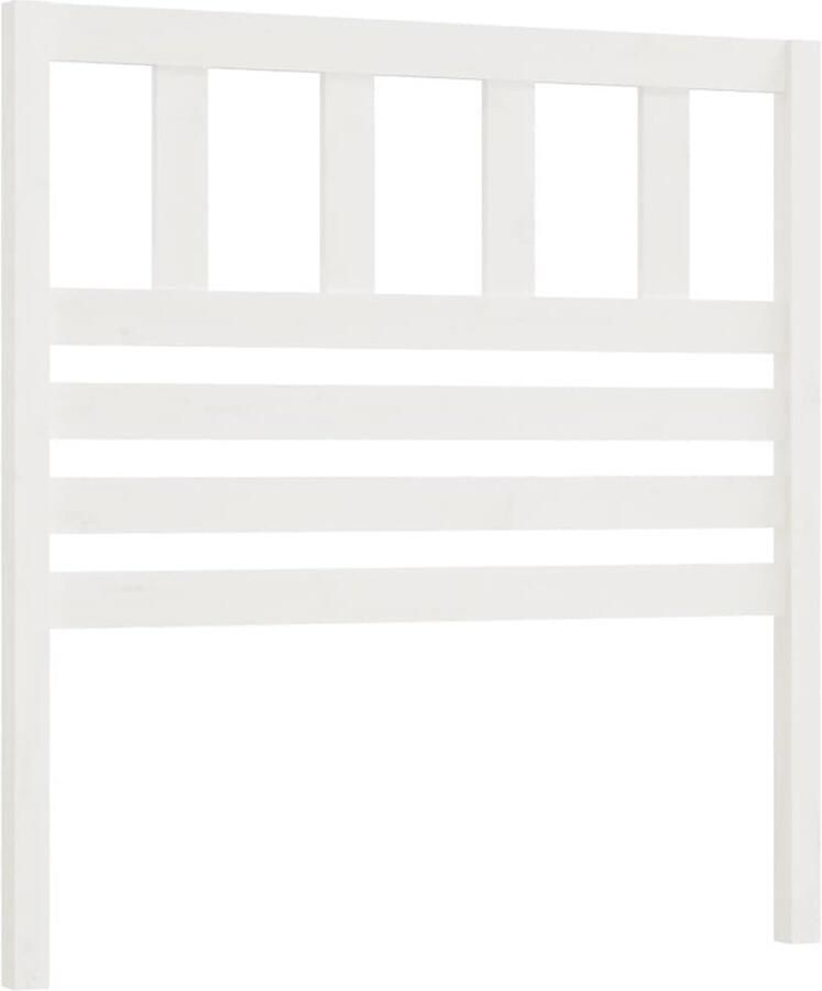 VidaXL Hoofdbord 96x4x100 cm massief grenenhout wit - Foto 2