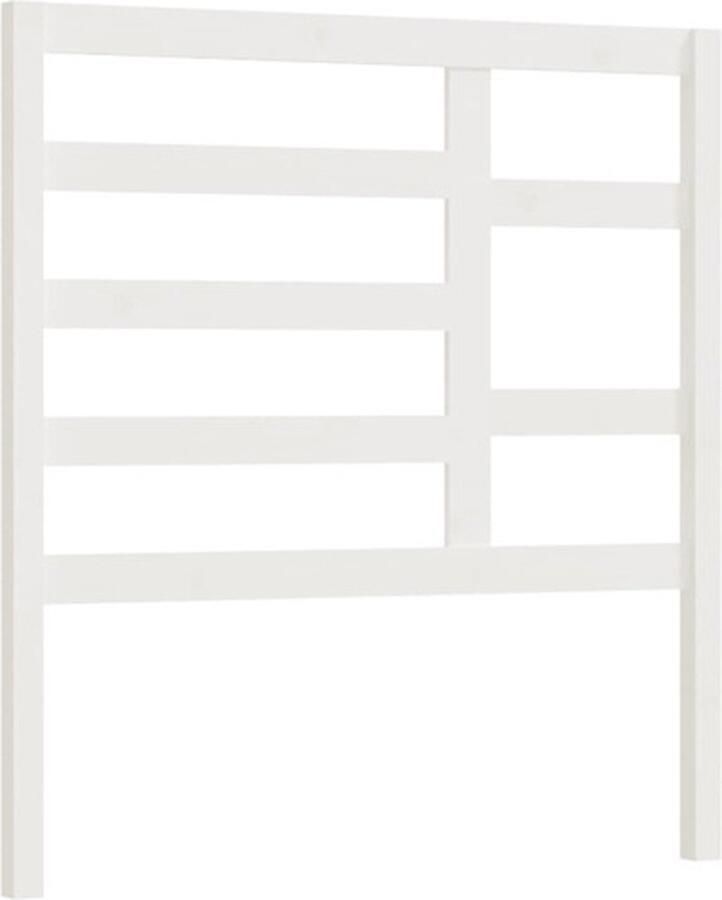 VidaXL Hoofdbord 96x4x104 cm massief grenenhout wit - Foto 2