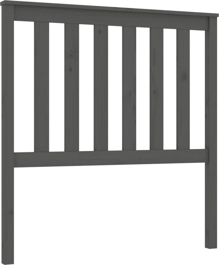 VidaXL Hoofdbord 96x6x101 cm massief grenenhout grijs - Foto 2