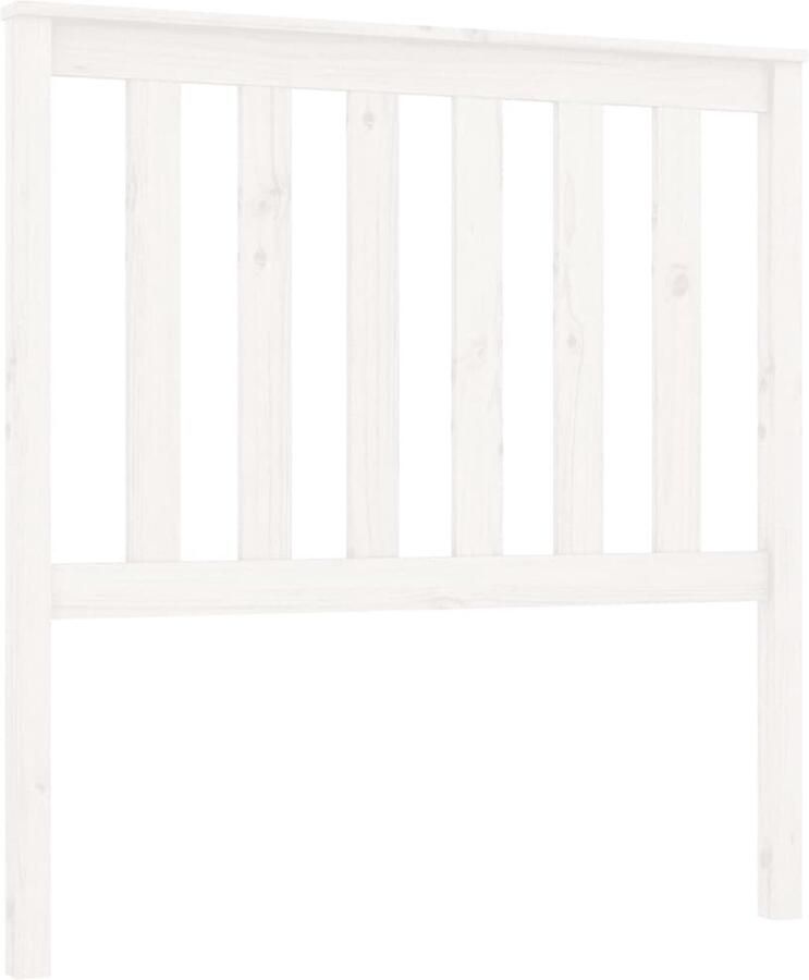 VidaXL Hoofdbord 96x6x101 cm massief grenenhout wit - Foto 2