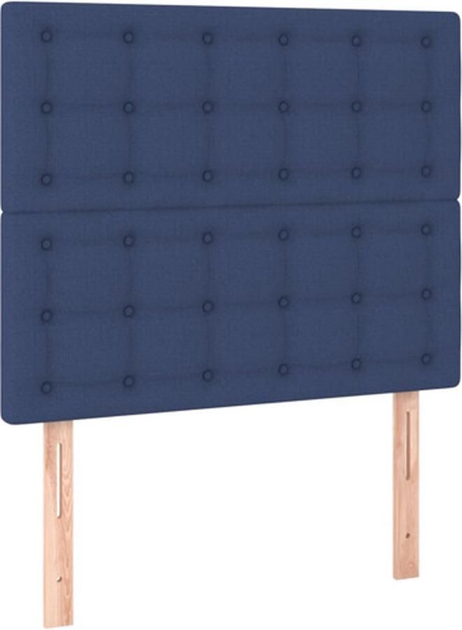 VidaXL Hoofdborden 2 st 90x5x78 88 cm stof blauw - Foto 3