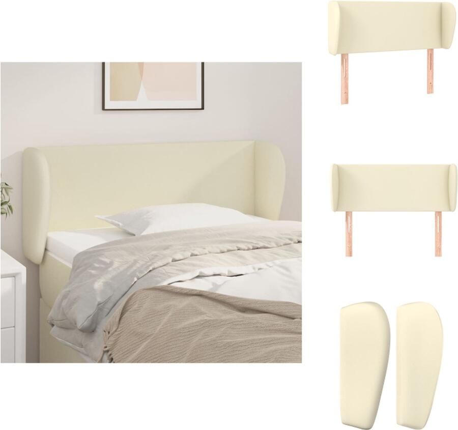 VidaXL Hoofdbord crème Kunstleer 83 x 23 x 78 88 cm Bedonderdeel