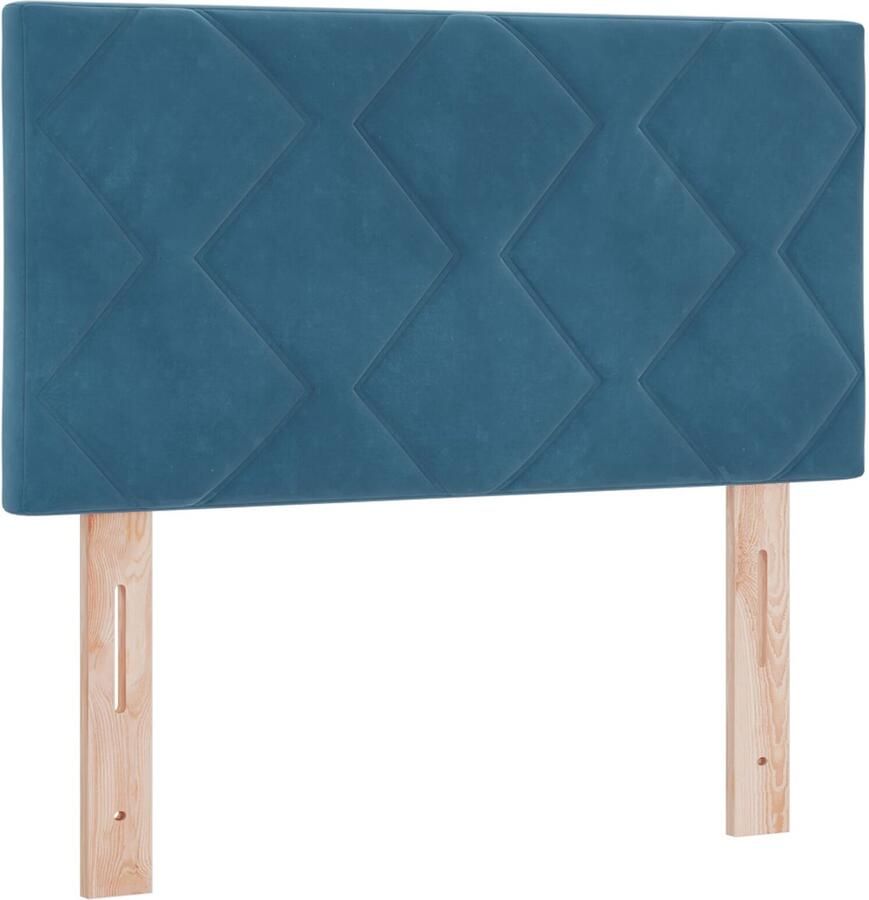 VidaXL Hoofdbord met Diamanten Blokken in Donkerblauw 80 cm van Fluweel - Foto 2