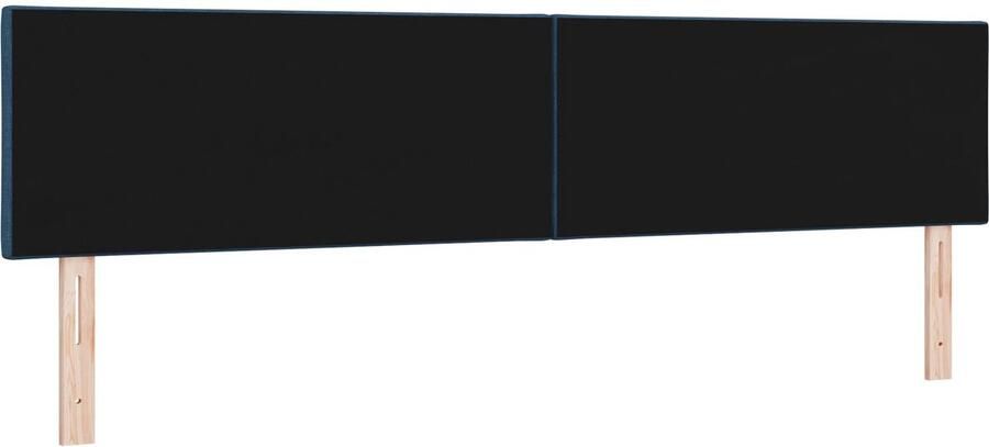 VidaXL Stoffen Hoofdbord Geometrisch met hoofdeinde Blauw 200 cm Stof - Foto 3