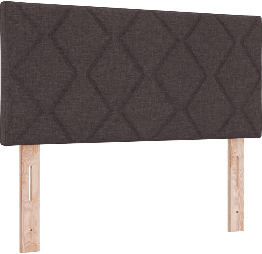 VidaXL Stoffen Hoofdbord Geometric Handmatig Donkerbruin 90 cm Stof