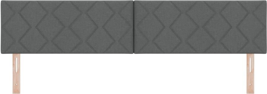 VidaXL Hoofdbord met Diamant Blokkenontwerp Donkergrijs 200 cm Stoffering