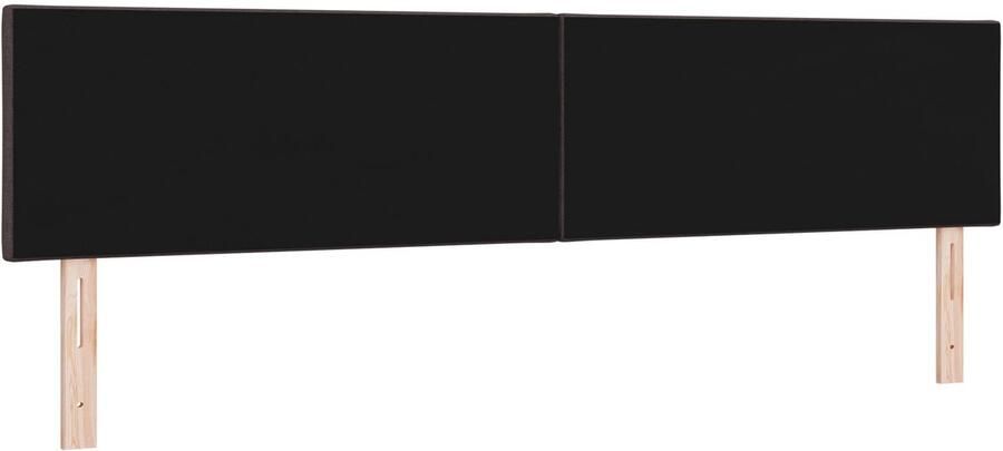 VidaXL Stoffen Hoofdbord Anders met hoofdeinde Donkerbruin 200 cm Stof - Foto 2