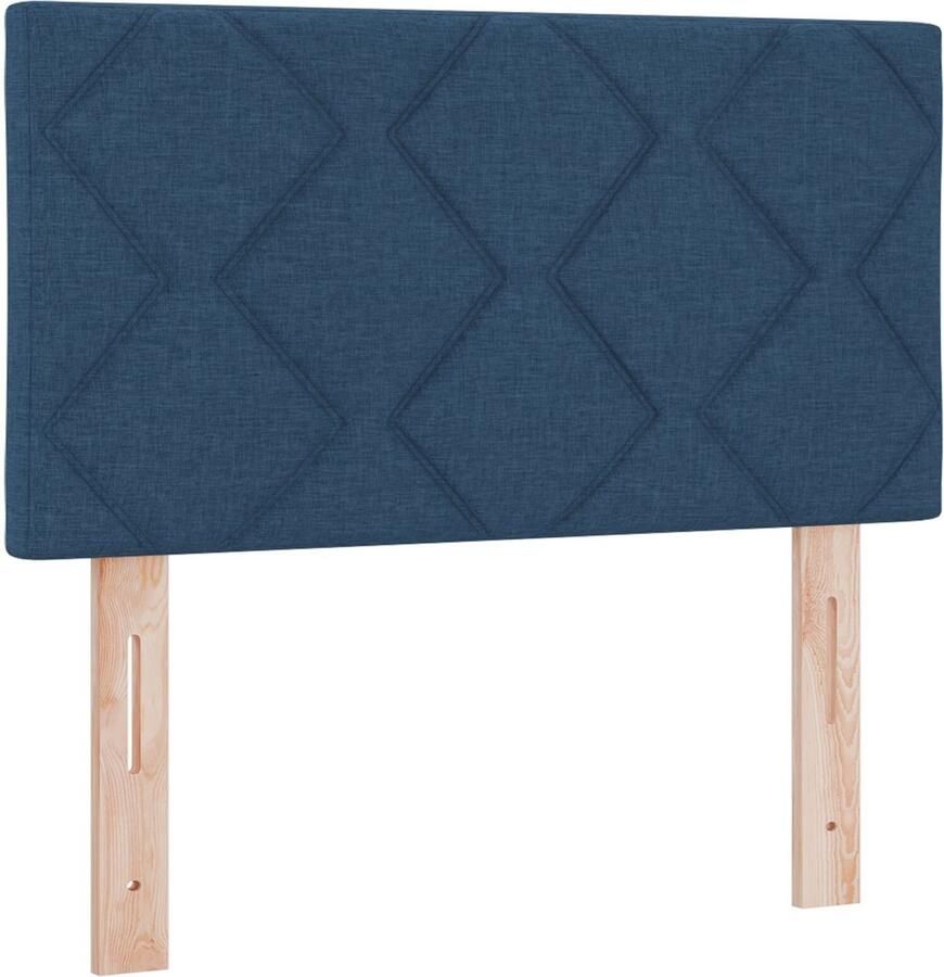 VidaXL Stoffen Hoofdbord Geometrisch met hoofdeinde Blauw 80 cm Stof - Foto 2