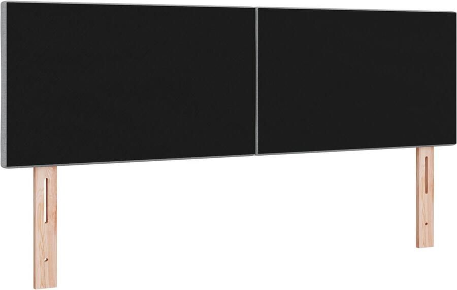 VidaXL Hoofdbord met diamanten blokken design in lichtgrijs 144 cm stof