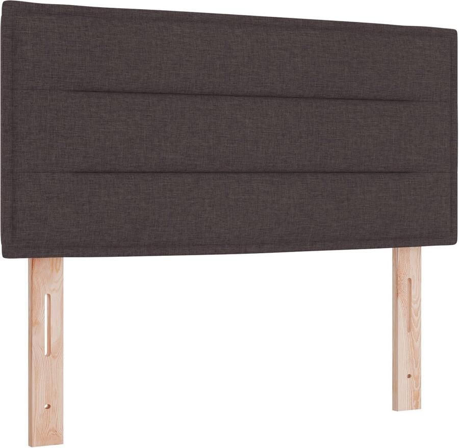 VidaXL Hoofdbord Hoogte Verstelbaar Handmatig Donkerbruin 100 cm Stof