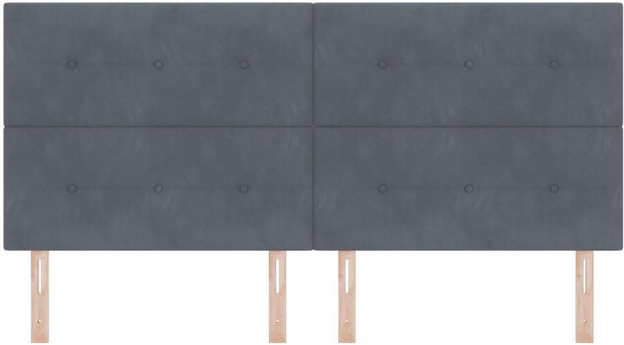 VidaXL Hoofdbord Donkergrijs Hout 200 cm Verstelbaar Hoofdbord - Foto 3