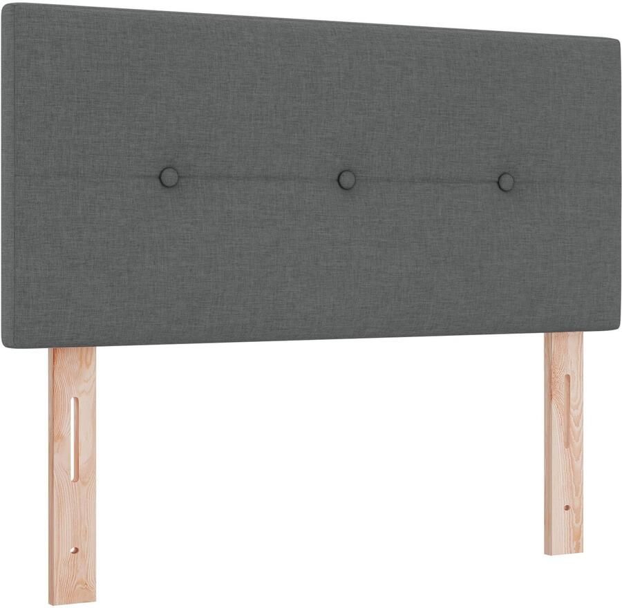 VidaXL Hoofdbord Donkergrijs Stof 100 x 7 x 88 cm Verstelbare Voeten