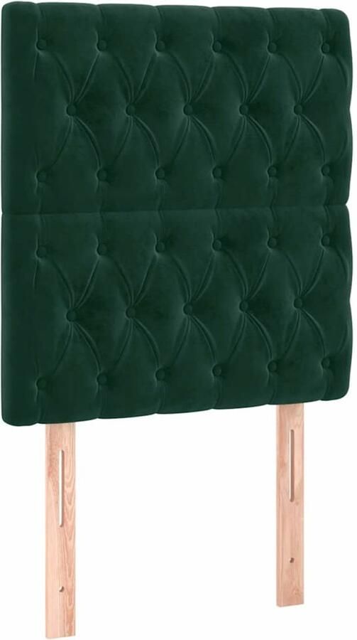 VidaXL Hoofdborden 2 st 80x7x78 88 cm fluweel donkergroen - Foto 5