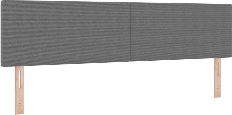 VidaXL LED Hoofdbord Simpel Design Lichtgrijs 90 cm Corduroy Stof