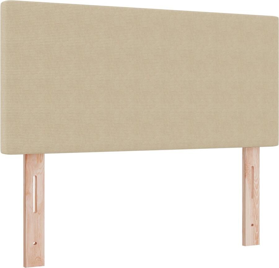 VidaXL Hoofdbord Eenvoudig Ontwerp Lichtgroen Grijs 100 cm Corduroy Stof