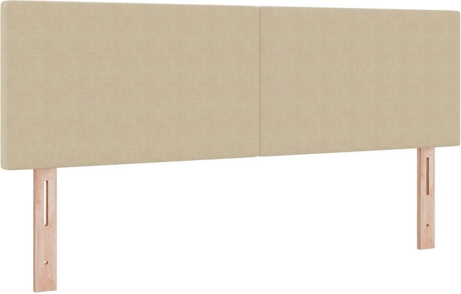 VidaXL LED Hoofdbord Simpel Stijl Lichtgroen en Grijs 72 cm Corduroy Stof