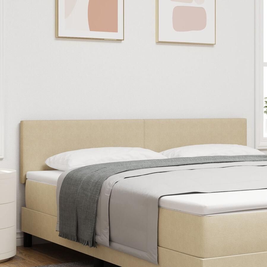 VidaXL Hoofdbord Effen Ontwerp Lichtgroen Grijs 180 cm Corduroy Stof