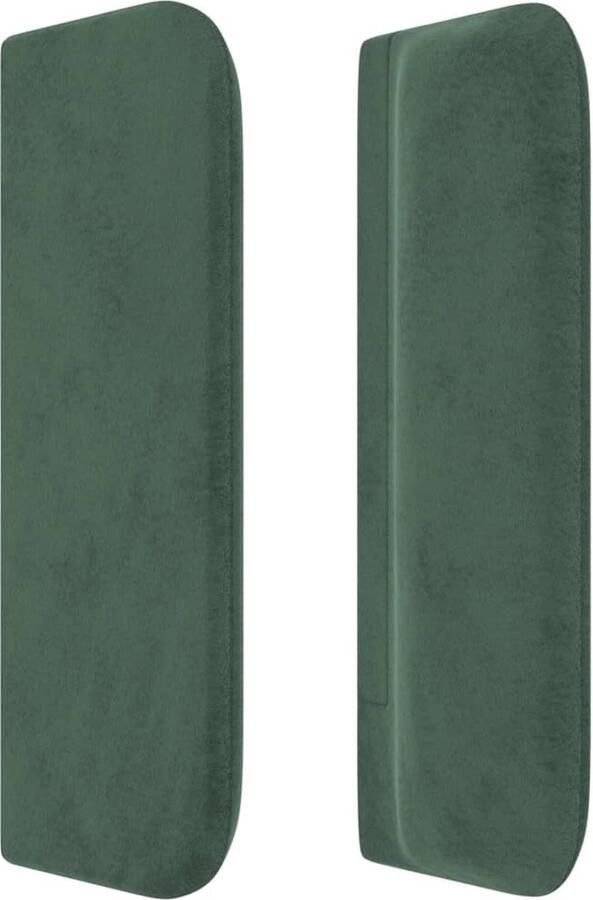 VidaXL Hoofdbord Fluweel Donkergroen 203x16x78 88cm Hoofd Bord Hoofdkussen Velvet Donkere Kleuren Bedroom Decoratie