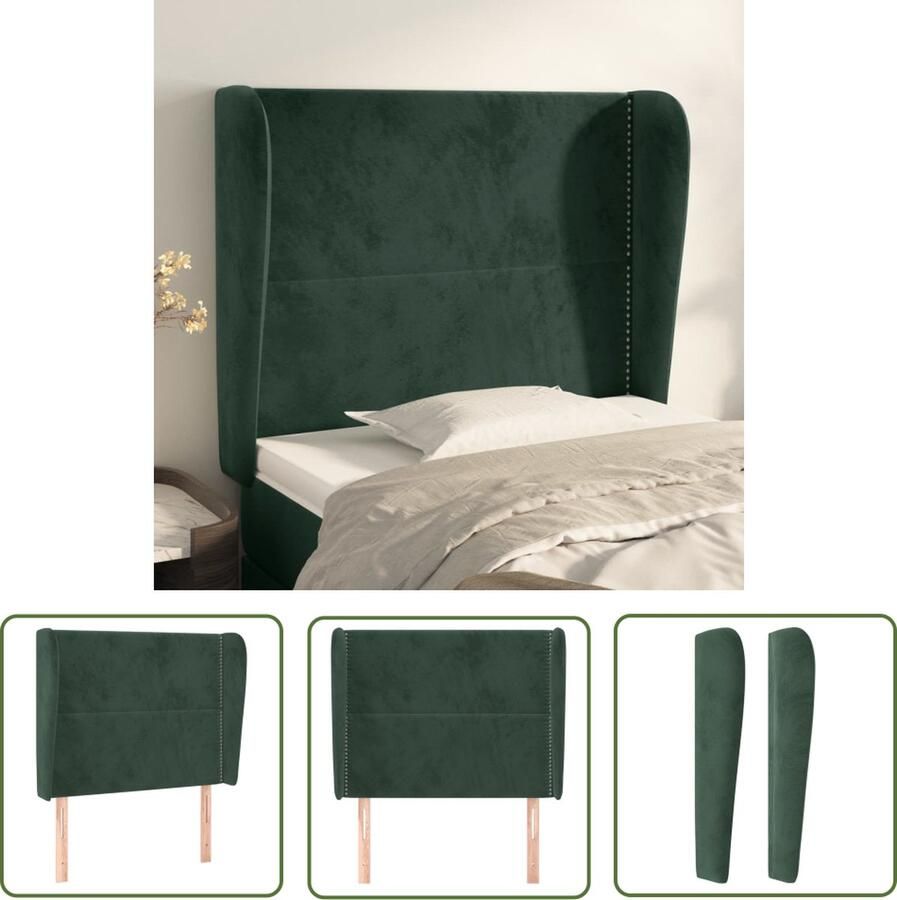 The Living Store Hoofdbord Klassiek Fluweel Verstelbare Hoogte Donkergroen 83x23x118 128cm Klassieke Hoofdbord Fluweel Hoofdbord Groen Beddecoratie Headboard