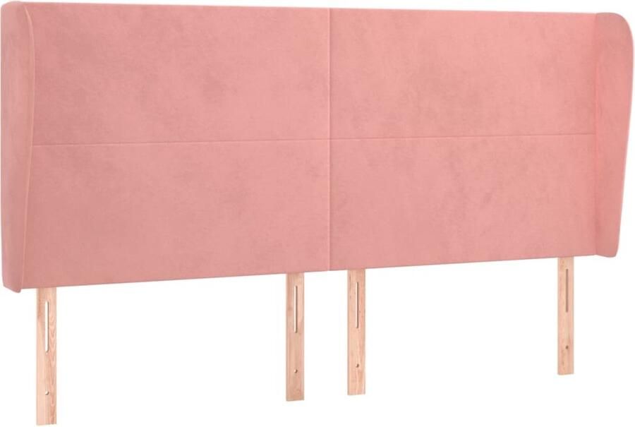 VidaXL Hoofdbord Fluweel Roze 203x23x118 128 cm Klassieke Hoofdbord Roze Velvet Hoofdbord Bedhoofd Beddecoratie Slaapkamer Decoratie Comfy Headboard - Foto 2