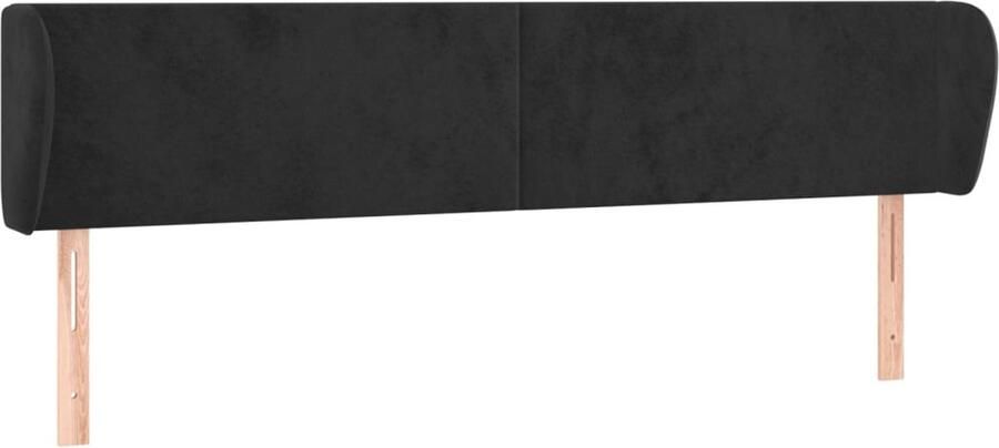VidaXL Hoofdbord Fluweel Zwart 183x23x78 88 cm Hoofd Bord Hoofdkussen Velvet Zwarte Kleur Stapelbed Tweepersoonsbed King Size Bed Luxe Bed Bedroom Decor - Foto 2
