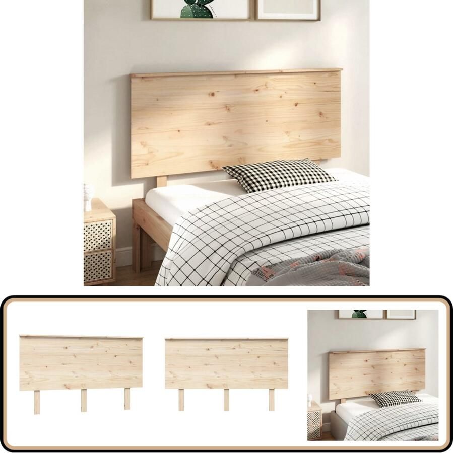 VidaXL Hoofdbord Grenen 139x6x82 5 cm Hoofdbord Houten Hoofdbord Grenenhout Rustic Landelijk Vintage Bedroom Decor Slaapkamerdecor