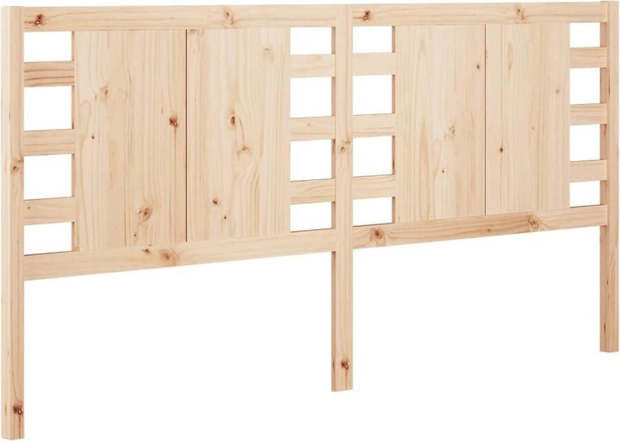VidaXL Hoofdbord 126x4x100 cm massief grenenhout - Foto 2