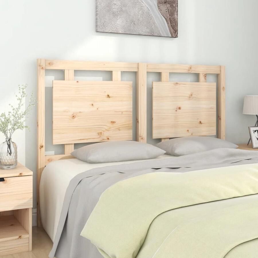 VidaXL Hoofdbord Grenenhout 140 5x100 cm Houten Hoofdbord Hoofddekens Beddecoratie Rustieke Meubels Grenenhout Meubel Slaapkamers Decoreren Massief Hout Comfortabel Hoofdbord Trendy Hoofdbord - Foto 2