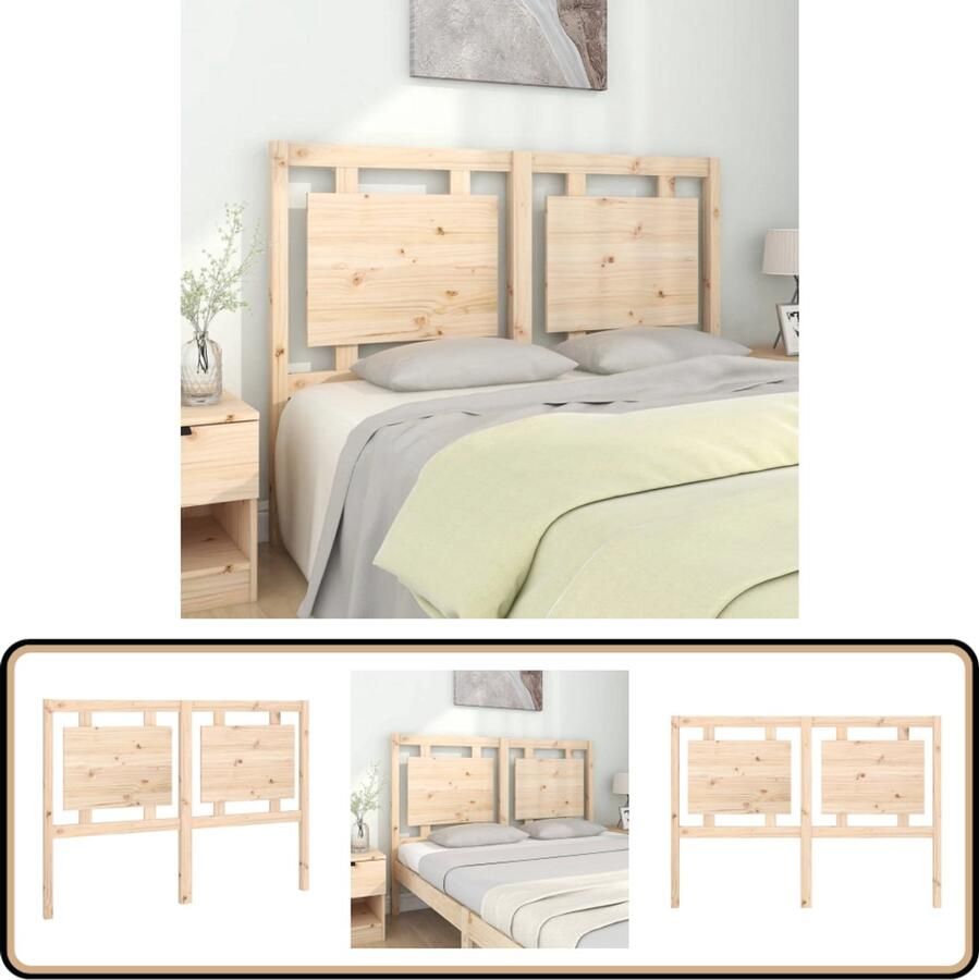 VidaXL Hoofdbord Grenenhout 140 5x100 cm Houten Hoofdbord Hoofddekens Beddecoratie Rustieke Meubels Grenenhout Meubel Slaapkamers Decoreren Massief Hout Comfortabel Hoofdbord Trendy Hoofdbord