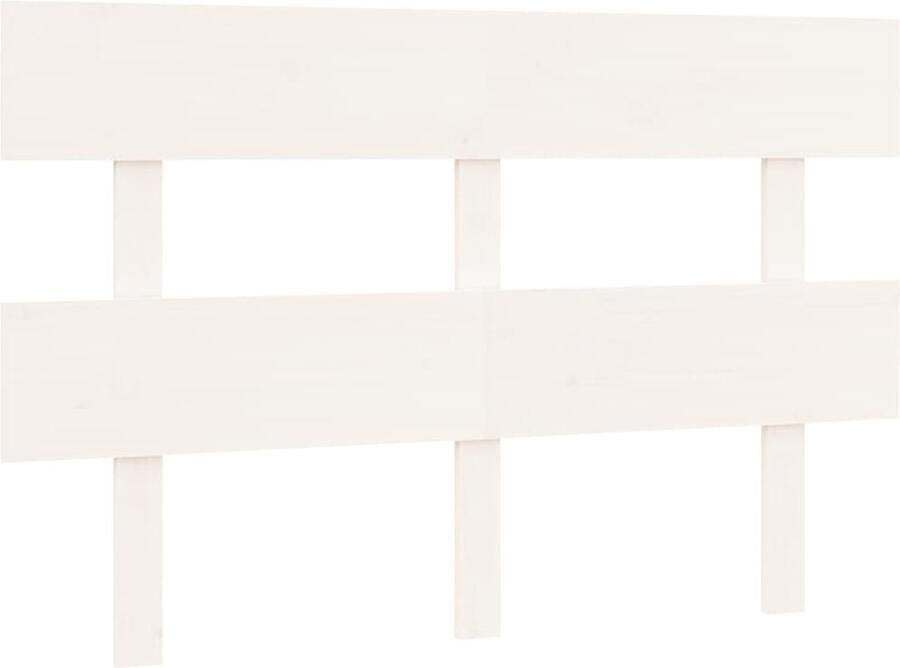 VidaXL Hoofdbord 138x3x81 cm massief grenenhout wit