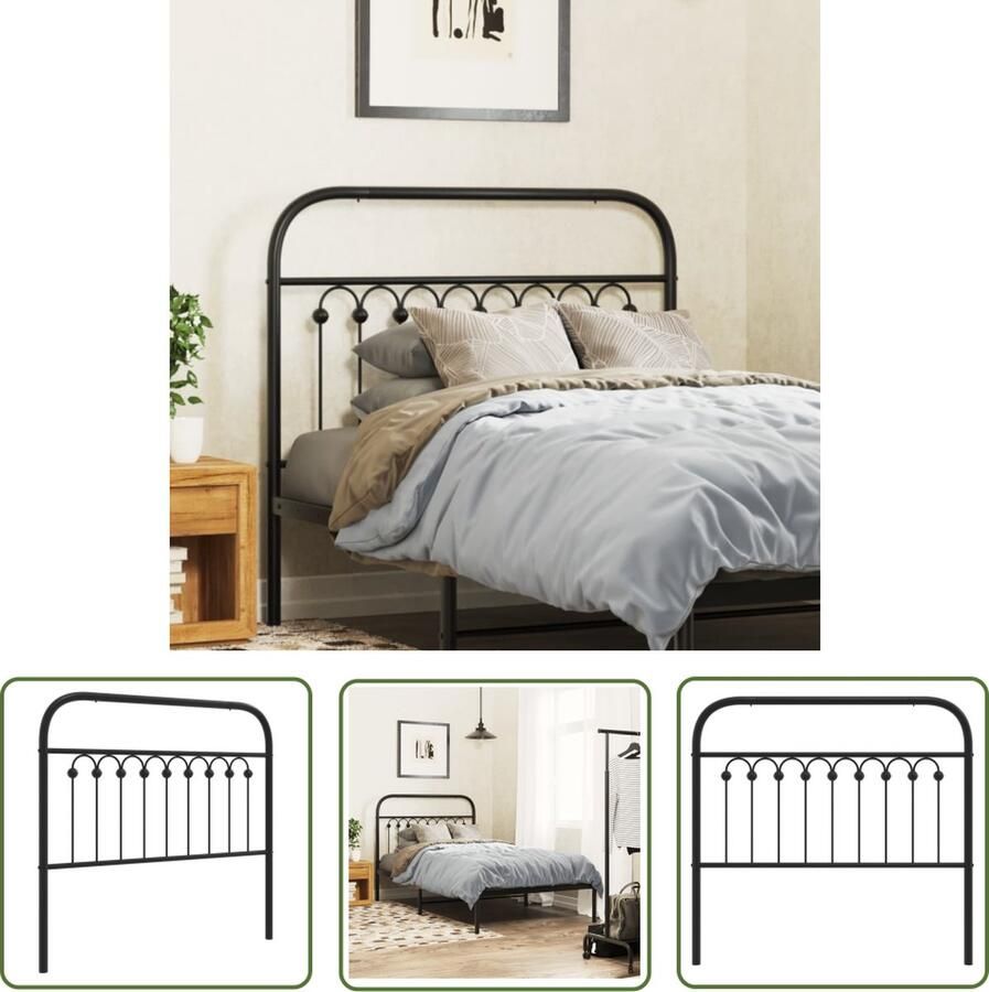 The Living Store Modern Hoofdbord 105 x 100 cm Staal Hoofd Bord Hoofdbord Bedding Slaapkamers Modern Meubilair