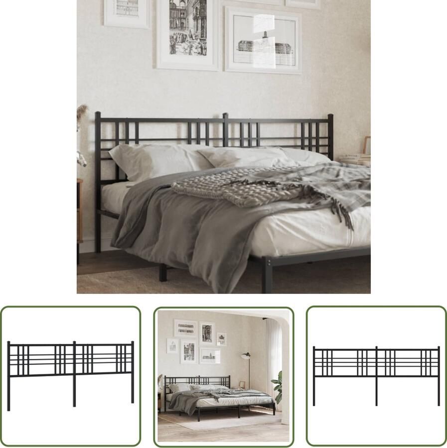 The Living Store Hoofdbord Bedaccessoires 198 x 3 x 90 cm Staal Hoofd Bord Hoofdbord Beddecoratie Slaapkamers Hoofddekking