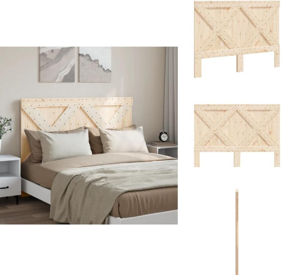 VidaXL Hoofdbord Hoofdborden Hoofdbord Bed Hoofdeinde Bed Hoofdbord 140x104 cm massief grenenhout