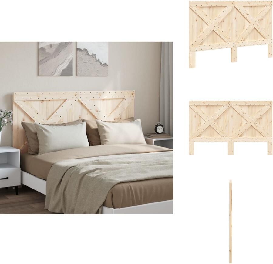 VidaXL Hoofdbord Hoofdborden Hoofdbord Bed Hoofdeinde Bed Hoofdbord 160x104 cm massief grenenhout