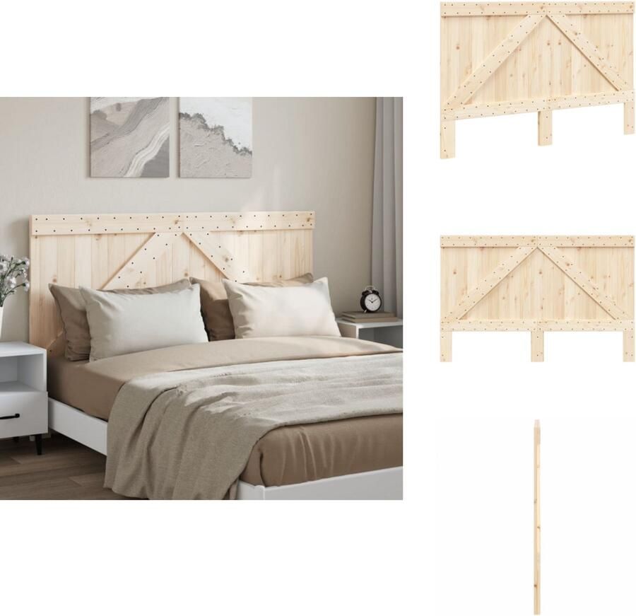 VidaXL Hoofdbord Hoofdborden Hoofdbord Bed Hoofdeinde Bed Hoofdbord 160x104 cm massief grenenhout