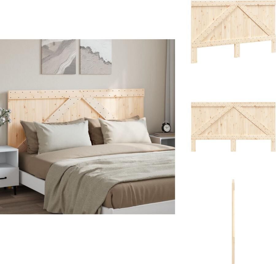 VidaXL Hoofdbord Hoofdborden Hoofdbord Bed Hoofdeinde Bed Hoofdbord 180x104 cm massief grenenhout