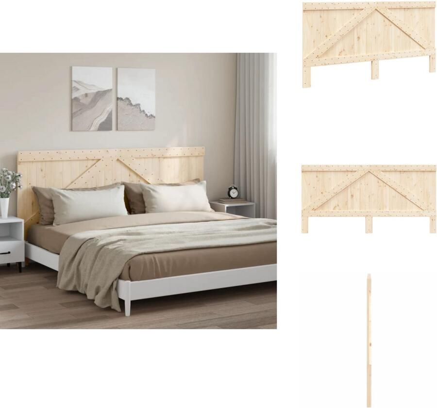 VidaXL Hoofdbord Hoofdborden Hoofdbord Bed Hoofdeinde Bed Hoofdbord 200x104 cm massief grenenhout